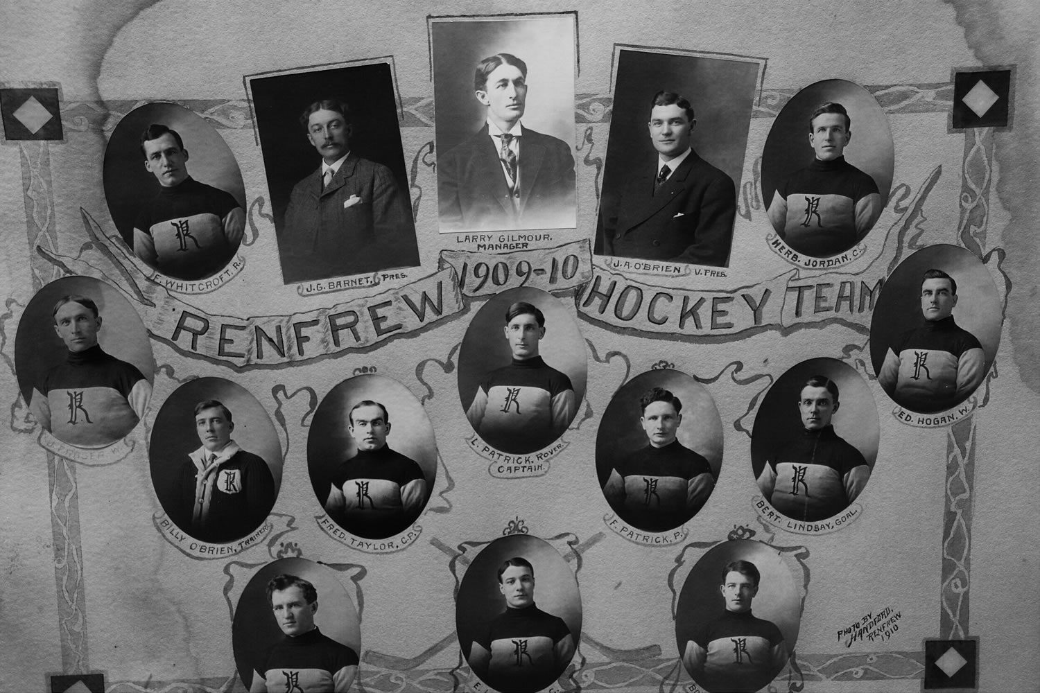 1909-10 Renfrew Hockey Team composite photo