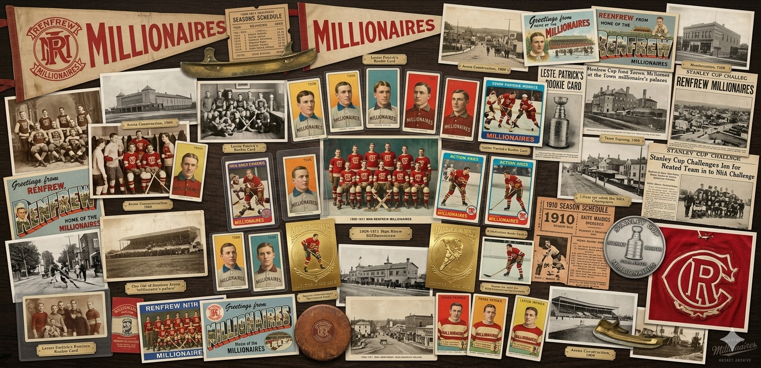 Renfrew Millionaires memorabilia collage